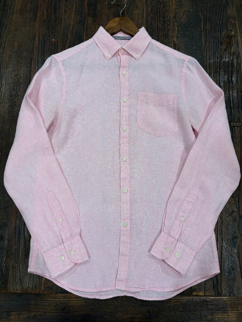 Original Pengiun Linen Oxford Men's Small - Pink
